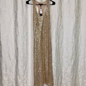 Gold Midi Dress XS